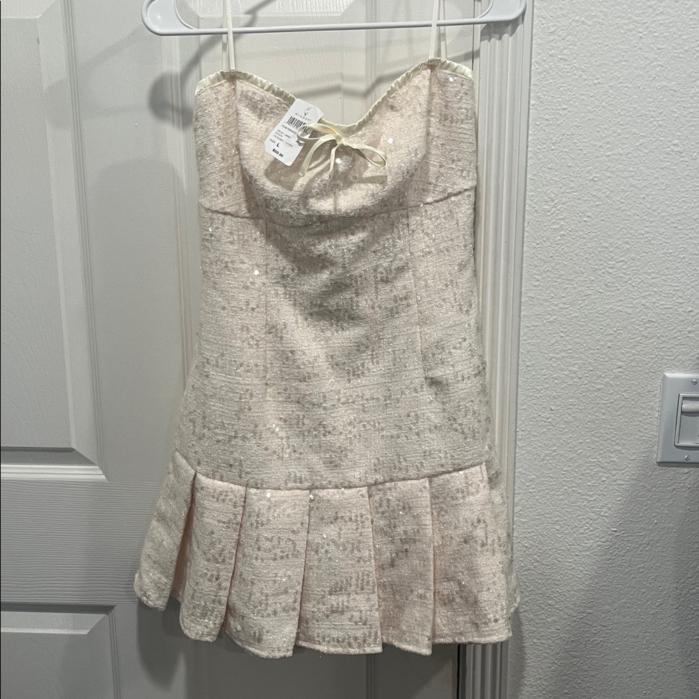 White Glitter Dress